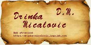 Drinka Mićalović vizit kartica
